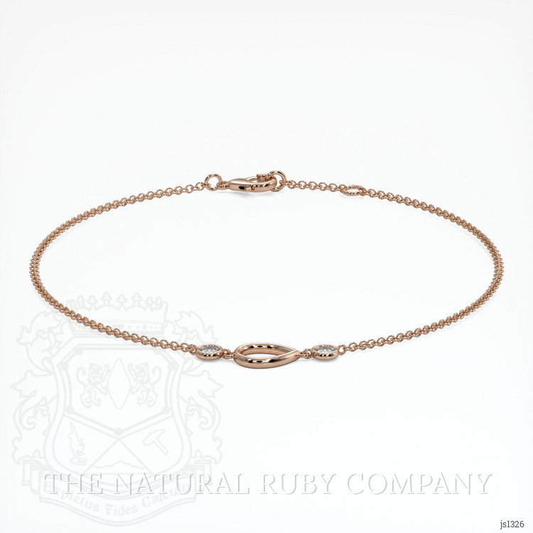 14K Rose Gold Accent Stones Bracelet Setting