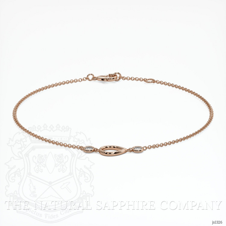 14K Rose Gold Accent Stones Bracelet Setting