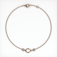 14K Rose Gold Accent Stones Bracelet Setting Image