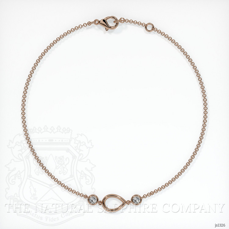 14K Rose Gold Accent Stones Bracelet Setting