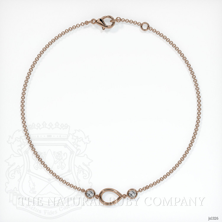 14K Rose Gold Accent Stones Bracelet Setting