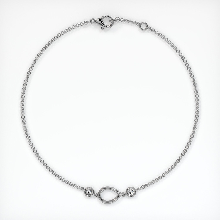 Silver Accent Stones Bracelet Setting