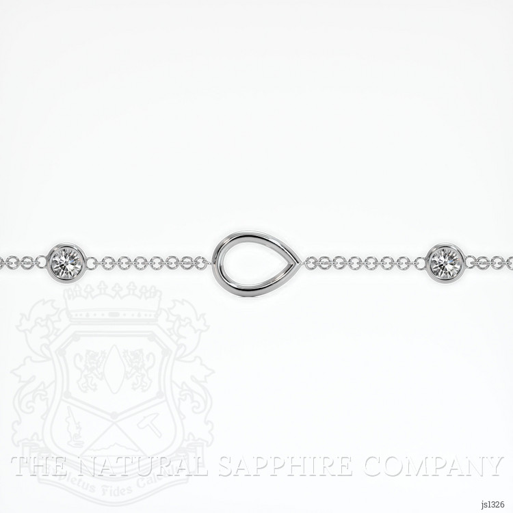 14K White Gold Accent Stones Bracelet Setting
