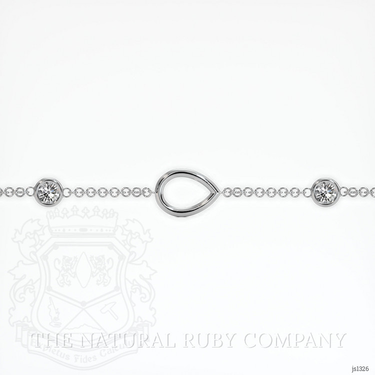 14K White Gold Accent Stones Bracelet Setting