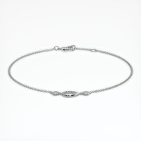 14K White Gold Accent Stones Bracelet Setting Image