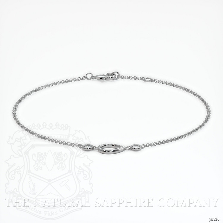 14K White Gold Accent Stones Bracelet Setting