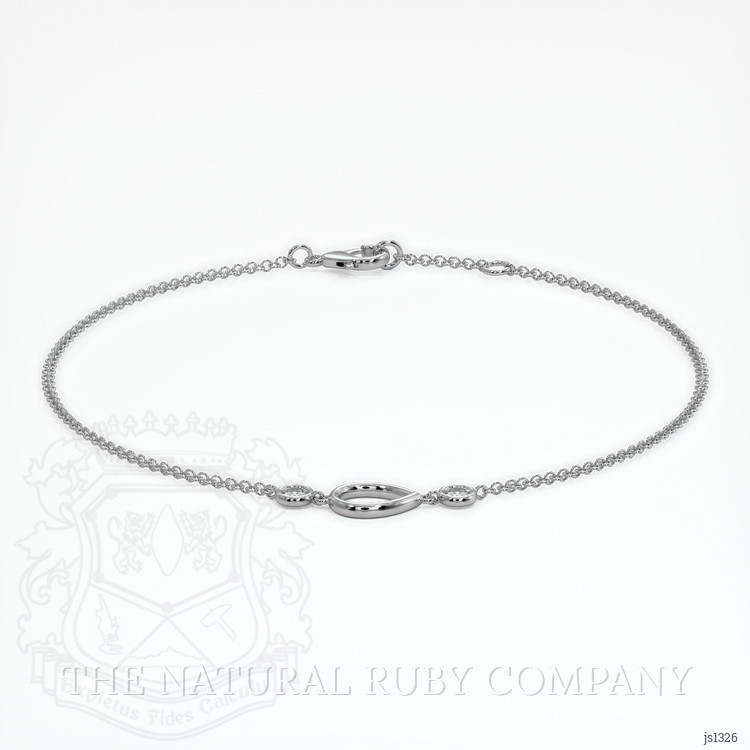 14K White Gold Accent Stones Bracelet Setting