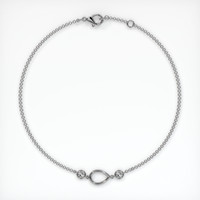 14K White Gold Accent Stones Bracelet Setting Image