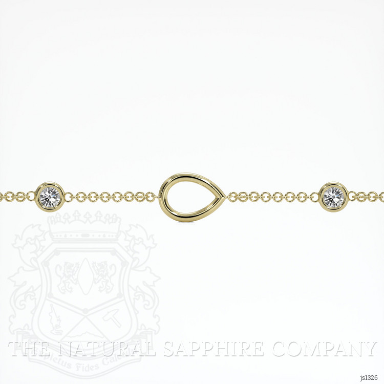 14K Yellow Gold Accent Stones Bracelet Setting