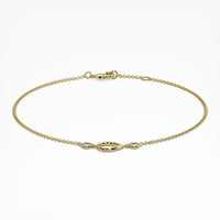 14K Yellow Gold Accent Stones Bracelet Setting Image