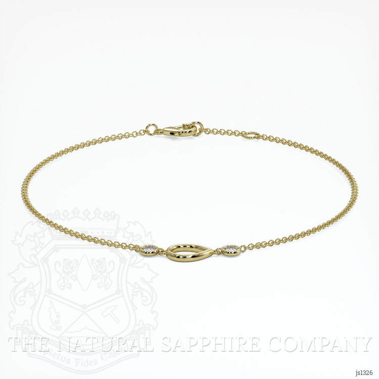 14K Yellow Gold Accent Stones Bracelet Setting