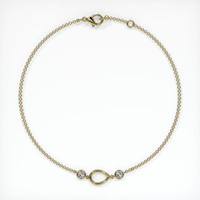 14K Yellow Gold Accent Stones Bracelet Setting Image
