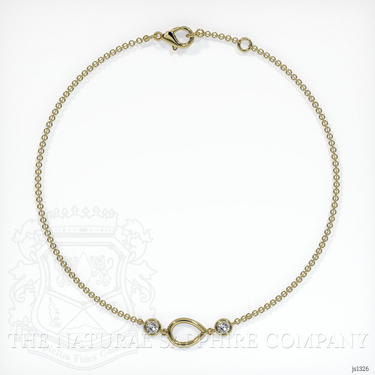 14K Yellow Gold Accent Stones Bracelet Setting