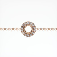 14K Rose Gold Pave Bracelet Setting Video
