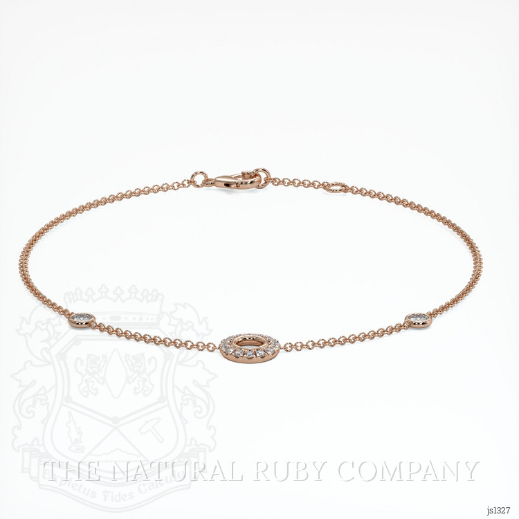 14K Rose Gold Pave Bracelet Setting