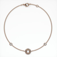 14K Rose Gold Pave Bracelet Setting Image