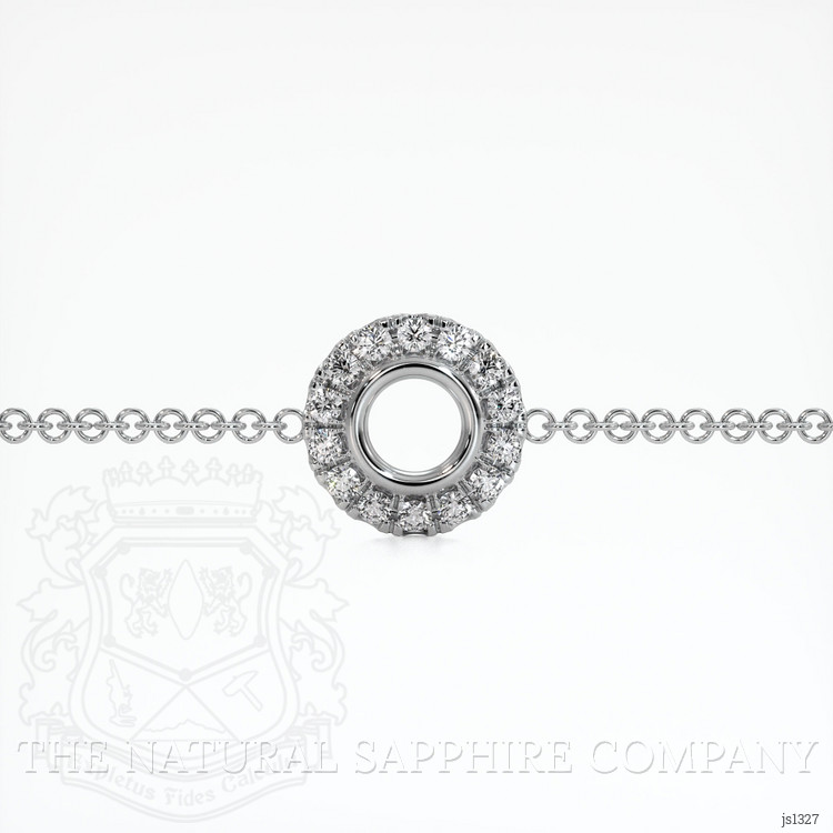 14K White Gold Pave Bracelet Setting