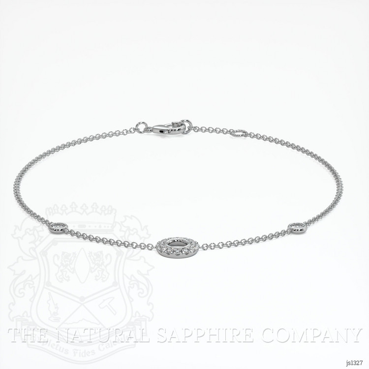 14K White Gold Pave Bracelet Setting
