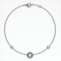 14K White Gold Pave Bracelet Setting Image