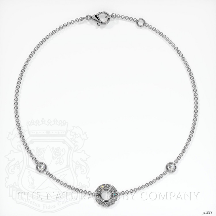 14K White Gold Pave Bracelet Setting