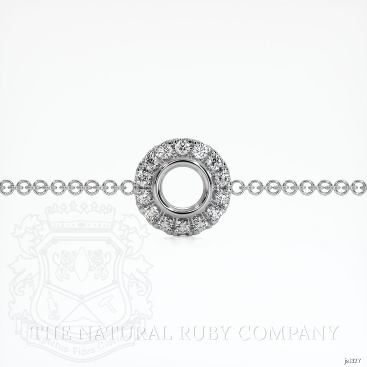 18K White Gold Pave Bracelet Setting