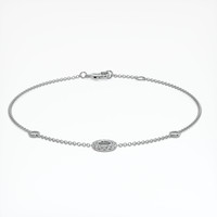 18K White Gold Pave Bracelet Setting Image