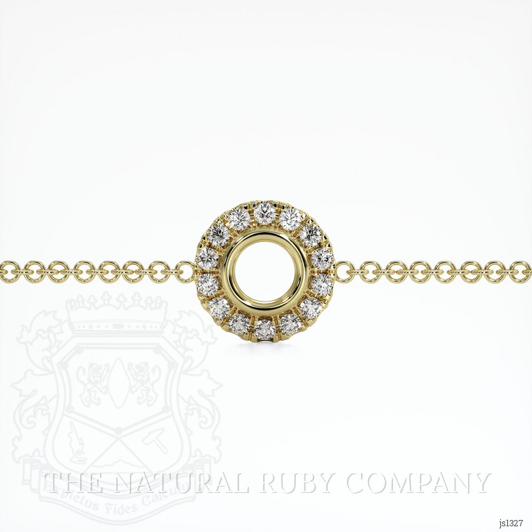 14K Yellow Gold Pave Bracelet Setting