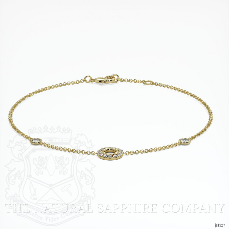 14K Yellow Gold Pave Bracelet Setting
