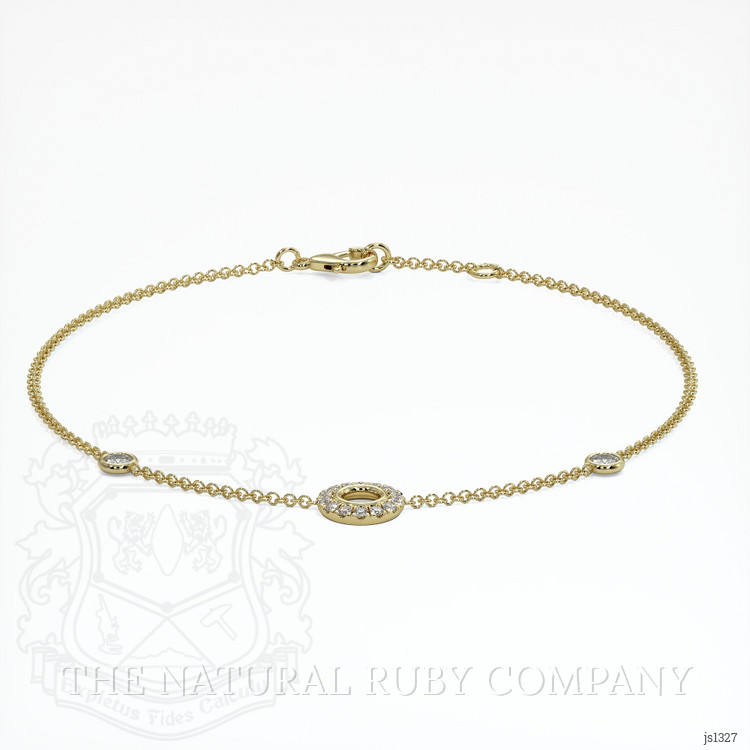 14K Yellow Gold Pave Bracelet Setting
