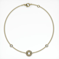 14K Yellow Gold Pave Bracelet Setting Image