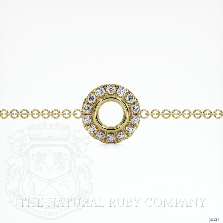 18K Yellow Gold Pave Bracelet Setting