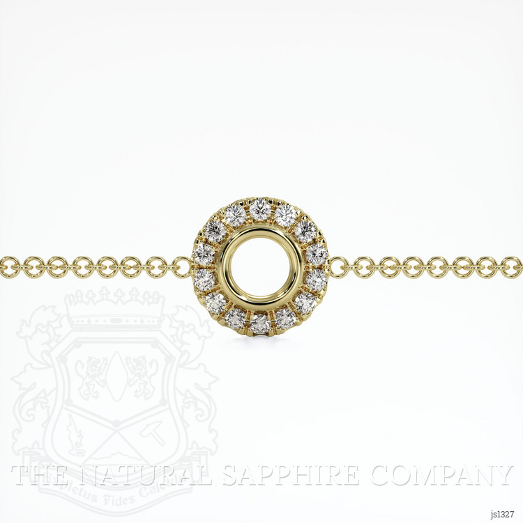 18K Yellow Gold Pave Bracelet Setting