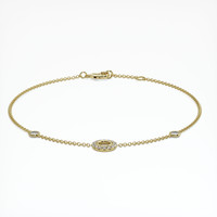 18K Yellow Gold Pave Bracelet Setting Image