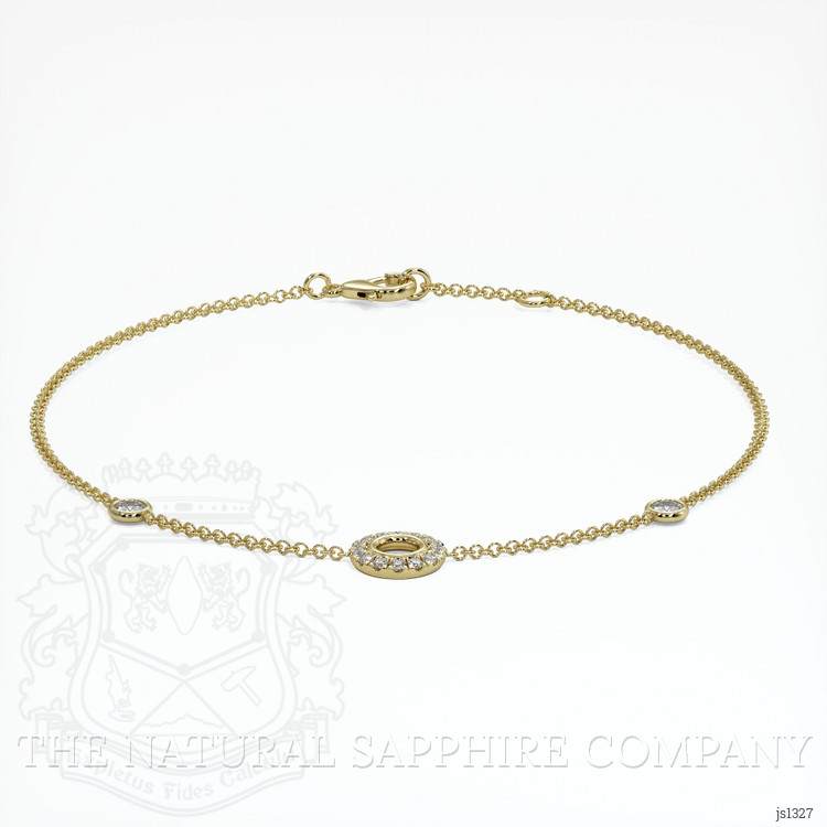 18K Yellow Gold Pave Bracelet Setting