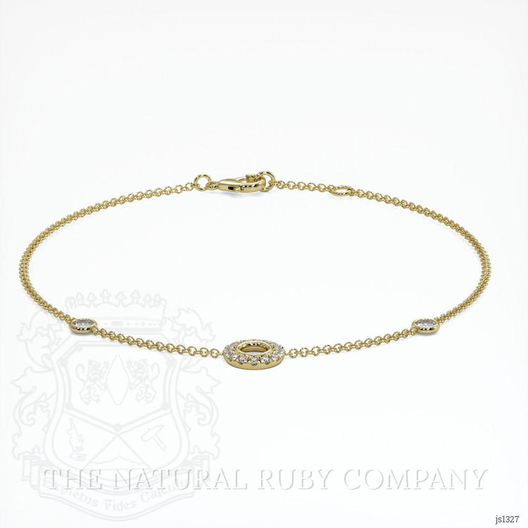 18K Yellow Gold Pave Bracelet Setting