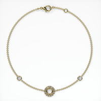 18K Yellow Gold Pave Bracelet Setting Image