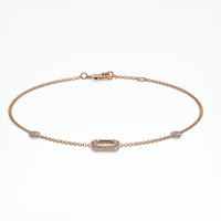 14K Rose Gold Pave Bracelet Setting Image
