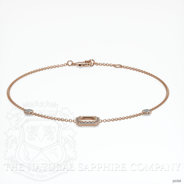 14K Rose Gold Pave Bracelet Setting