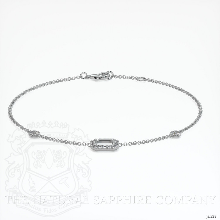 14K White Gold Pave Bracelet Setting