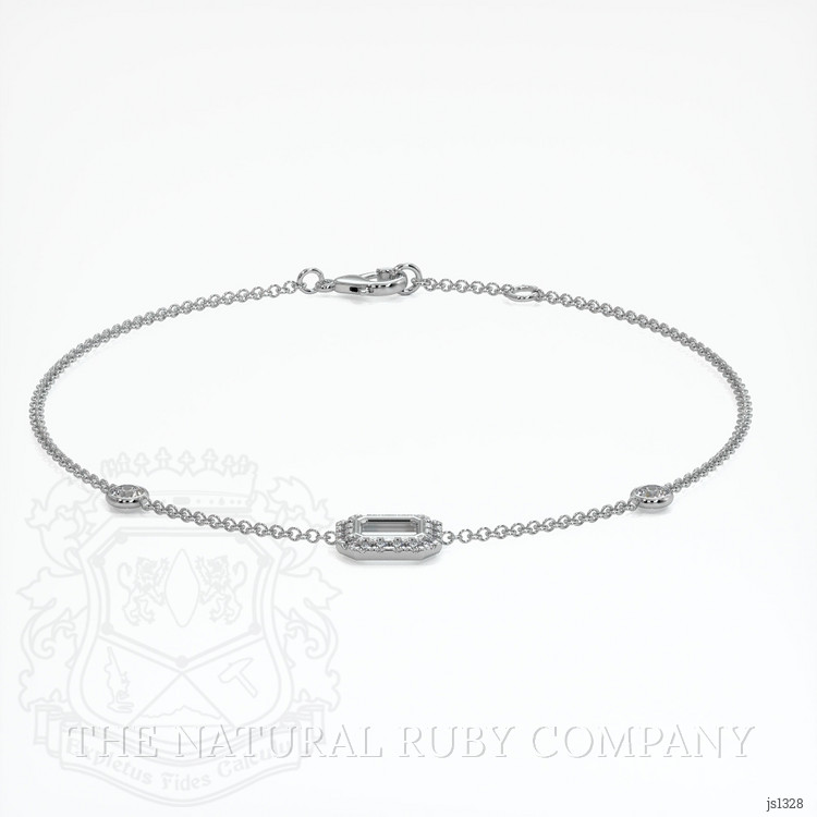 14K White Gold Pave Bracelet Setting