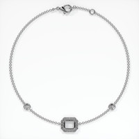 14K White Gold Pave Bracelet Setting Image