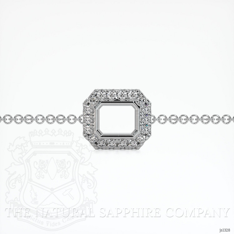 18K White Gold Pave Bracelet Setting