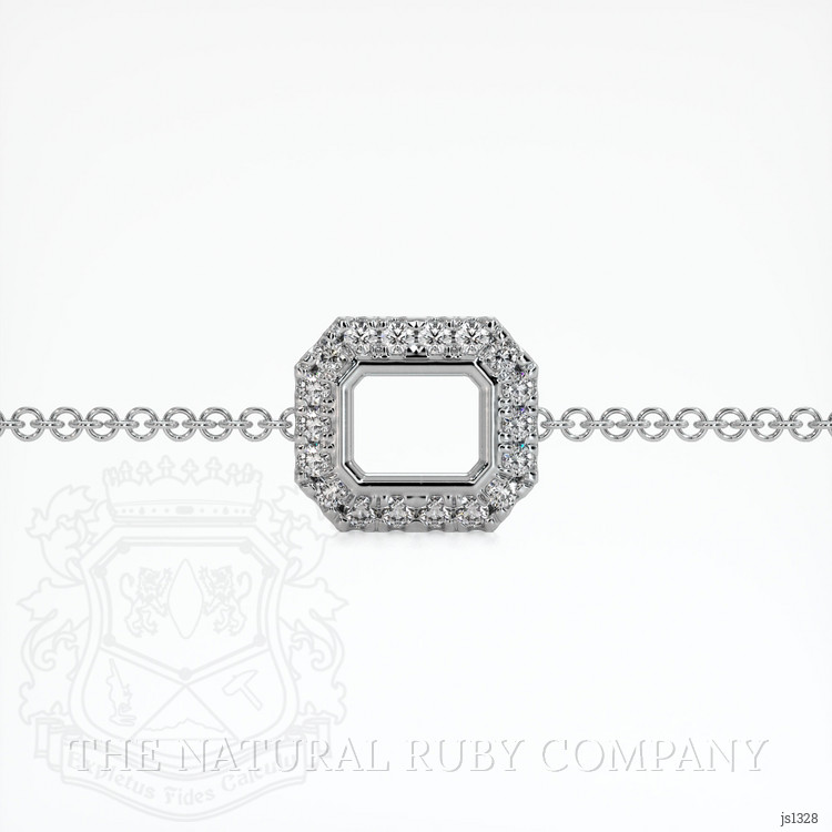 18K White Gold Pave Bracelet Setting