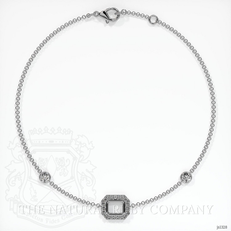 18K White Gold Pave Bracelet Setting