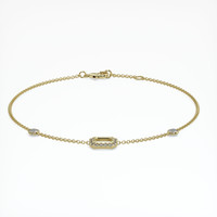 14K Yellow Gold Pave Bracelet Setting Image