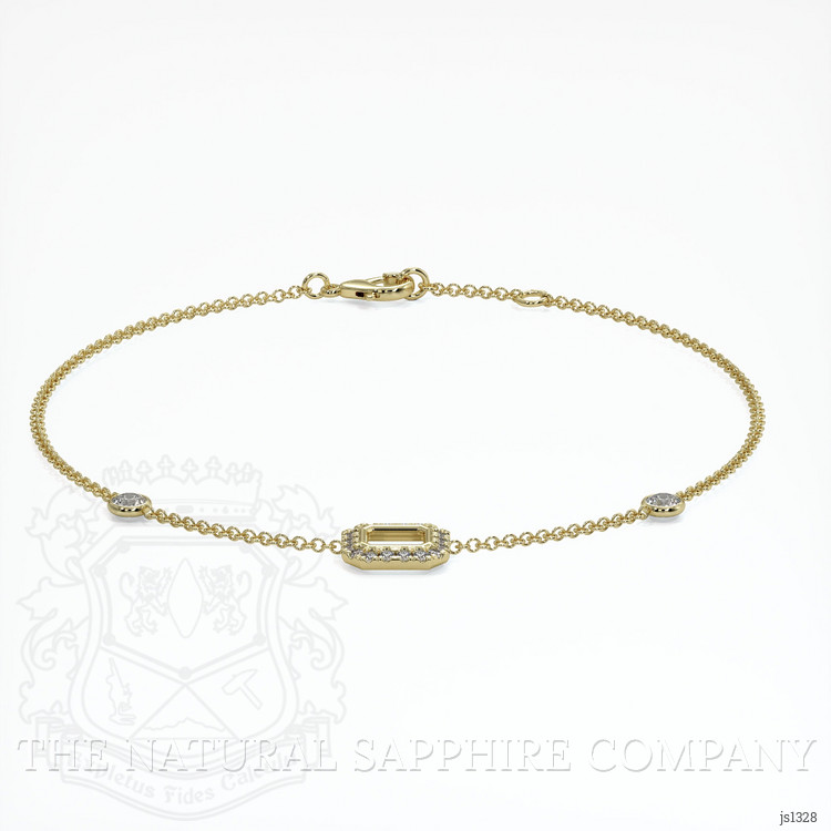 14K Yellow Gold Pave Bracelet Setting