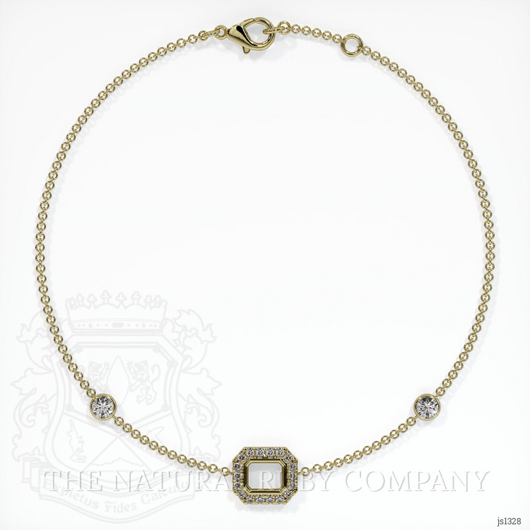 14K Yellow Gold Pave Bracelet Setting