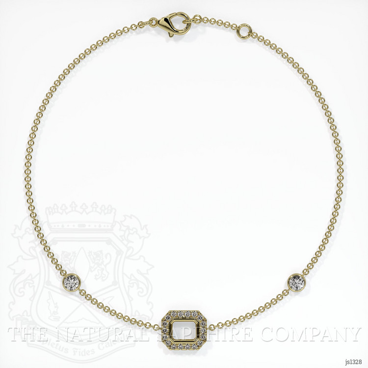 14K Yellow Gold Pave Bracelet Setting