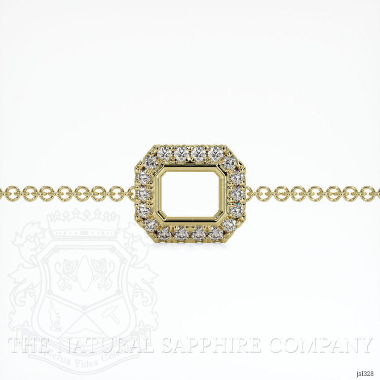 18K Yellow Gold Pave Bracelet Setting