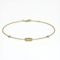 18K Yellow Gold Pave Bracelet Setting Image